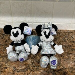 *RESERVED* Disney 100 6” plush Mickey, Minnie, Marie